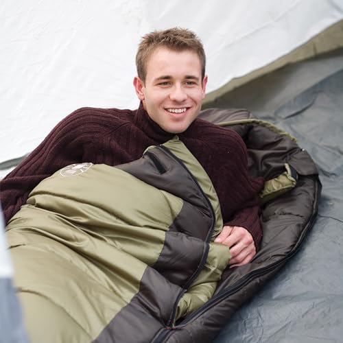 Coleman North Rim 0°F Big & Tall Sleeping Bag, Cold-Weather Mummy Sleep Sack with No-Snag Zipper & Adjustable Hood for Warmth & Ventilation, Large Camping Sleeping Bag - Image 4